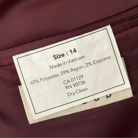 JOSEPH ABBOUD Boys 2 Button Blazer Charcoal Grey Wrinkle Resistant Size 14 - Picture 3 of 16